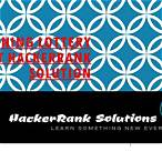 lottery coupons hackerrank solution python